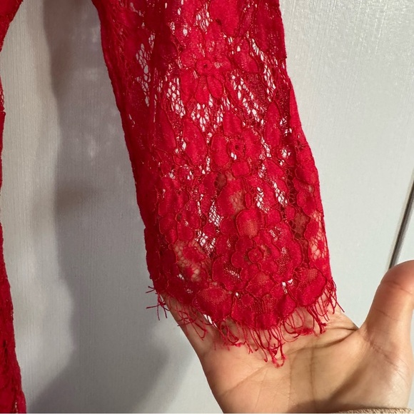 Covington Red All Over Lace Dress Size Small - Picture 6 of 9